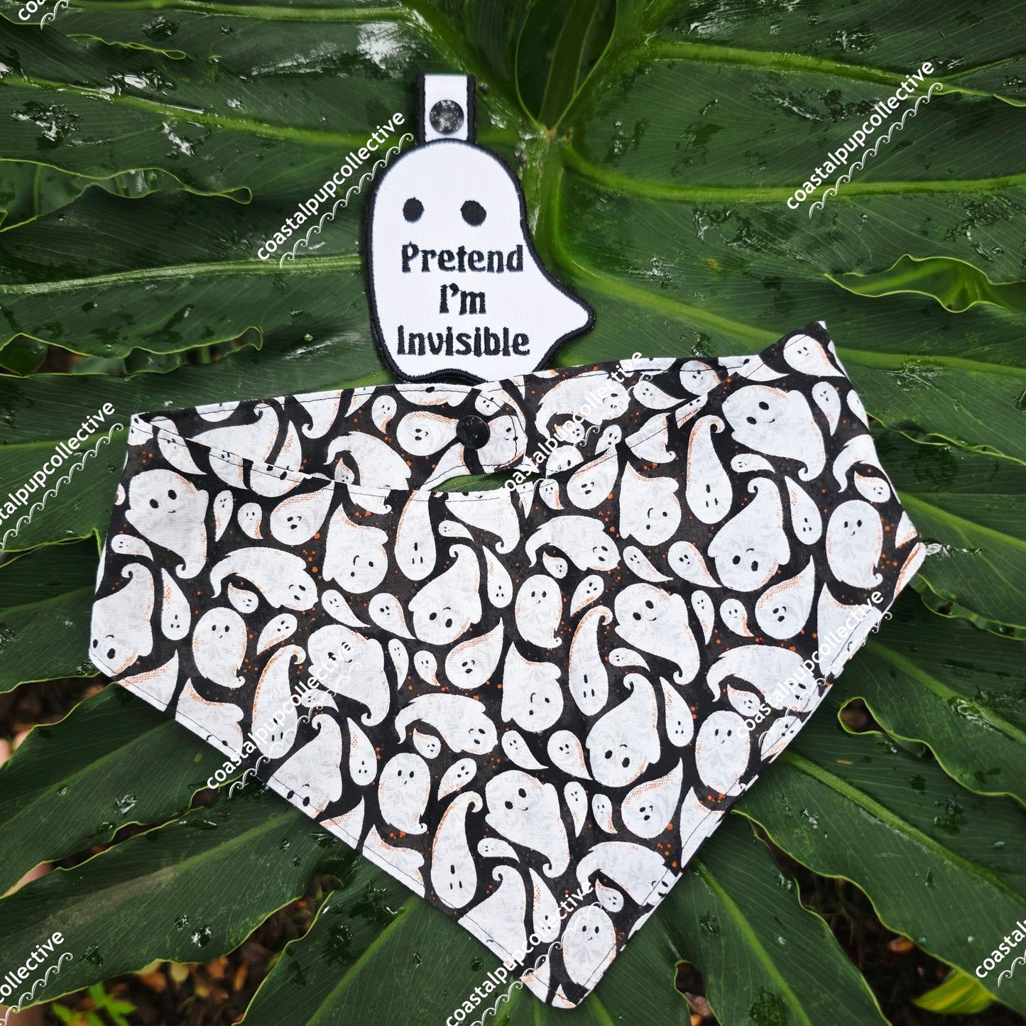 Halloween bandana & tab set *pick your clip*