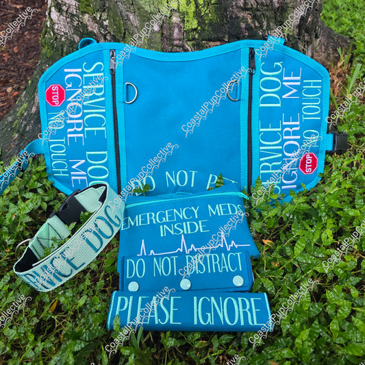 18 Vest, med bag, collar & wrap set